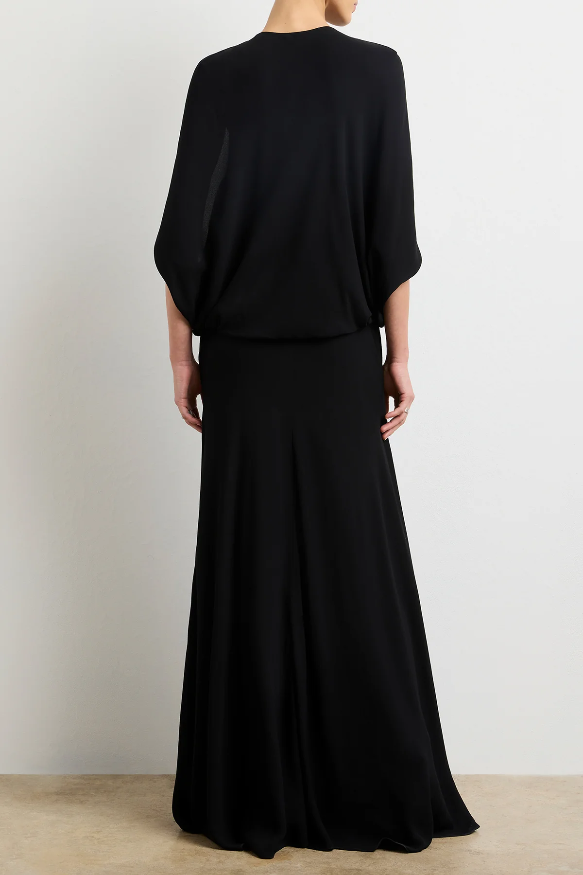 The Jillian Cape Dress in Black - Image 4