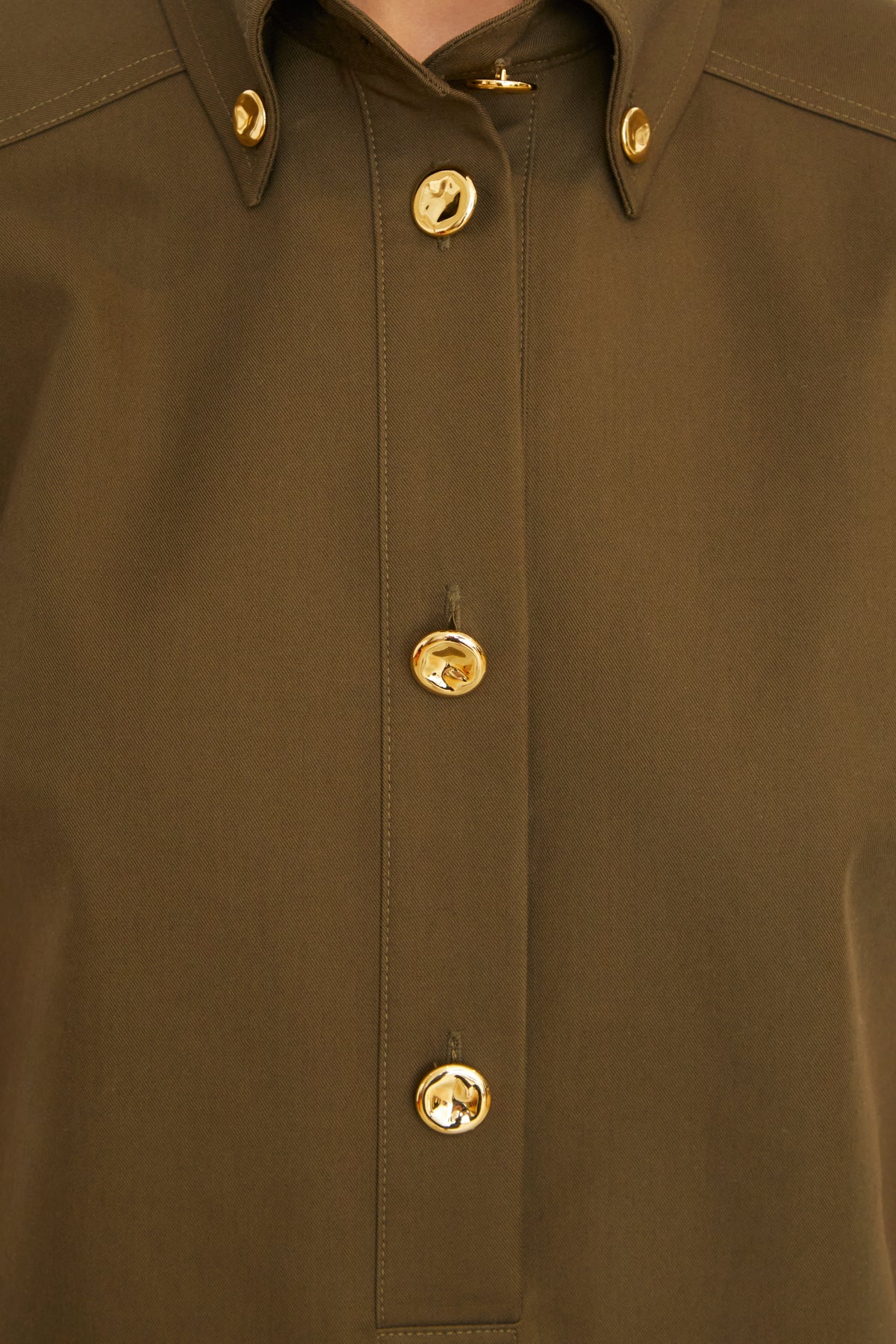 The Noelle Mini Dress in Olive - Image 4