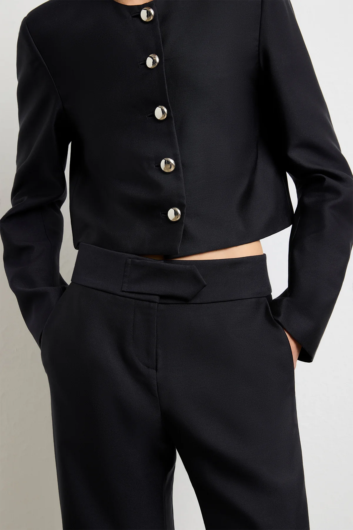 The Phoenix Trouser in Black Silk Mikado - Image 3