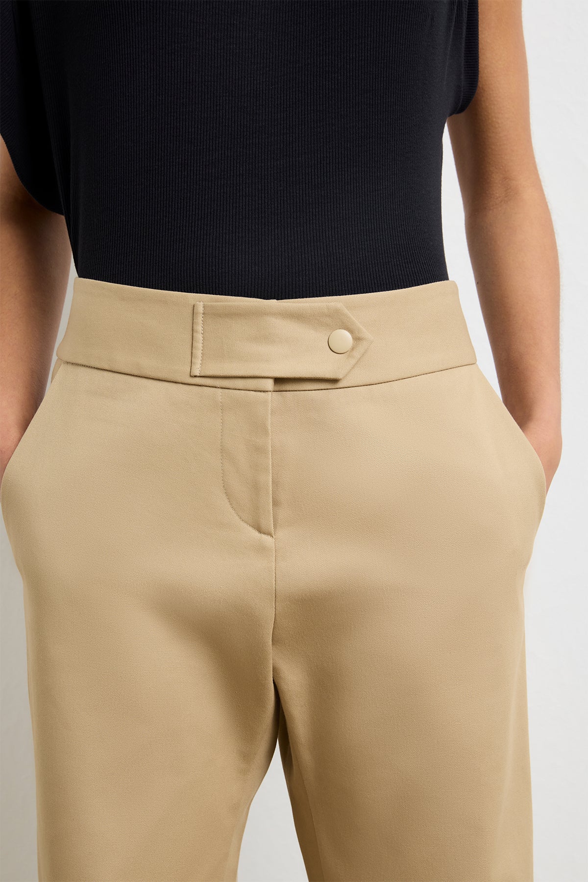 The Phoenix Trouser in Khaki Cotton Gabardine - Image 3