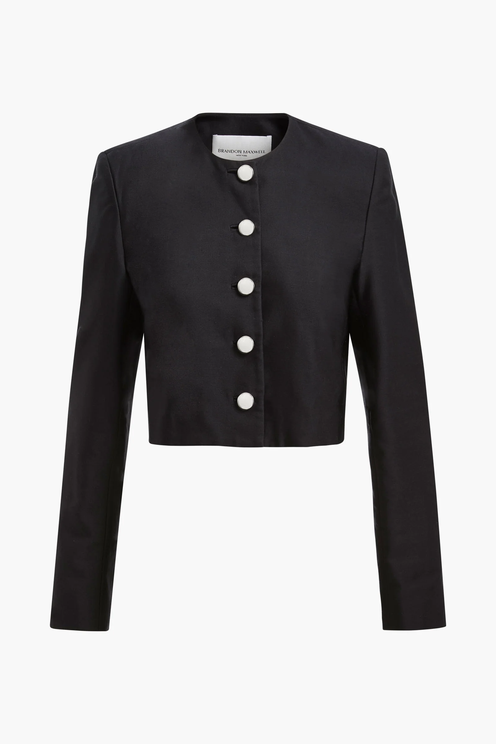The Ryder Box Jacket in Black Silk Mikado
