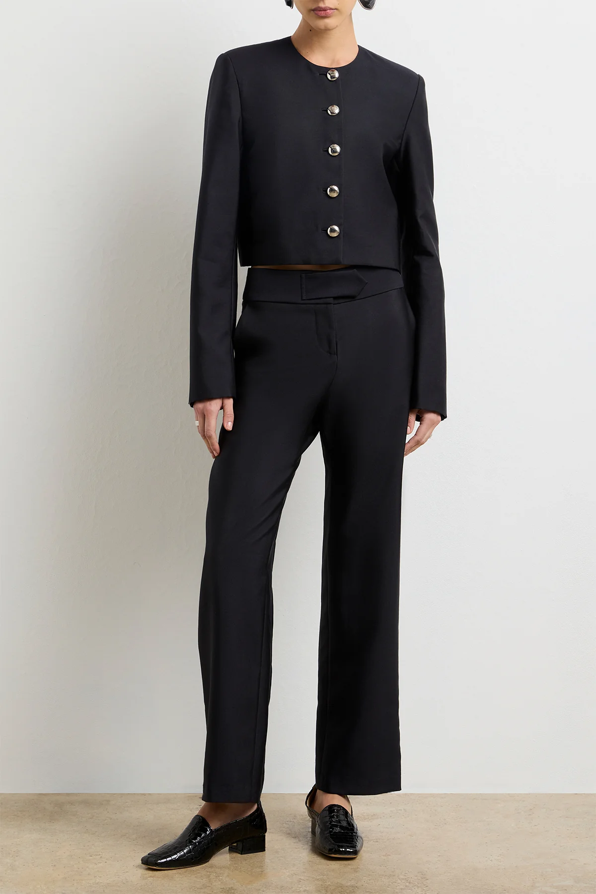 The Ryder Box Jacket in Black Silk Mikado - Image 3