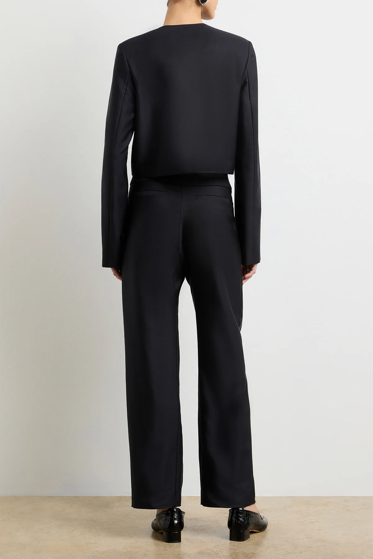 The Ryder Box Jacket in Black Silk Mikado - Image 4
