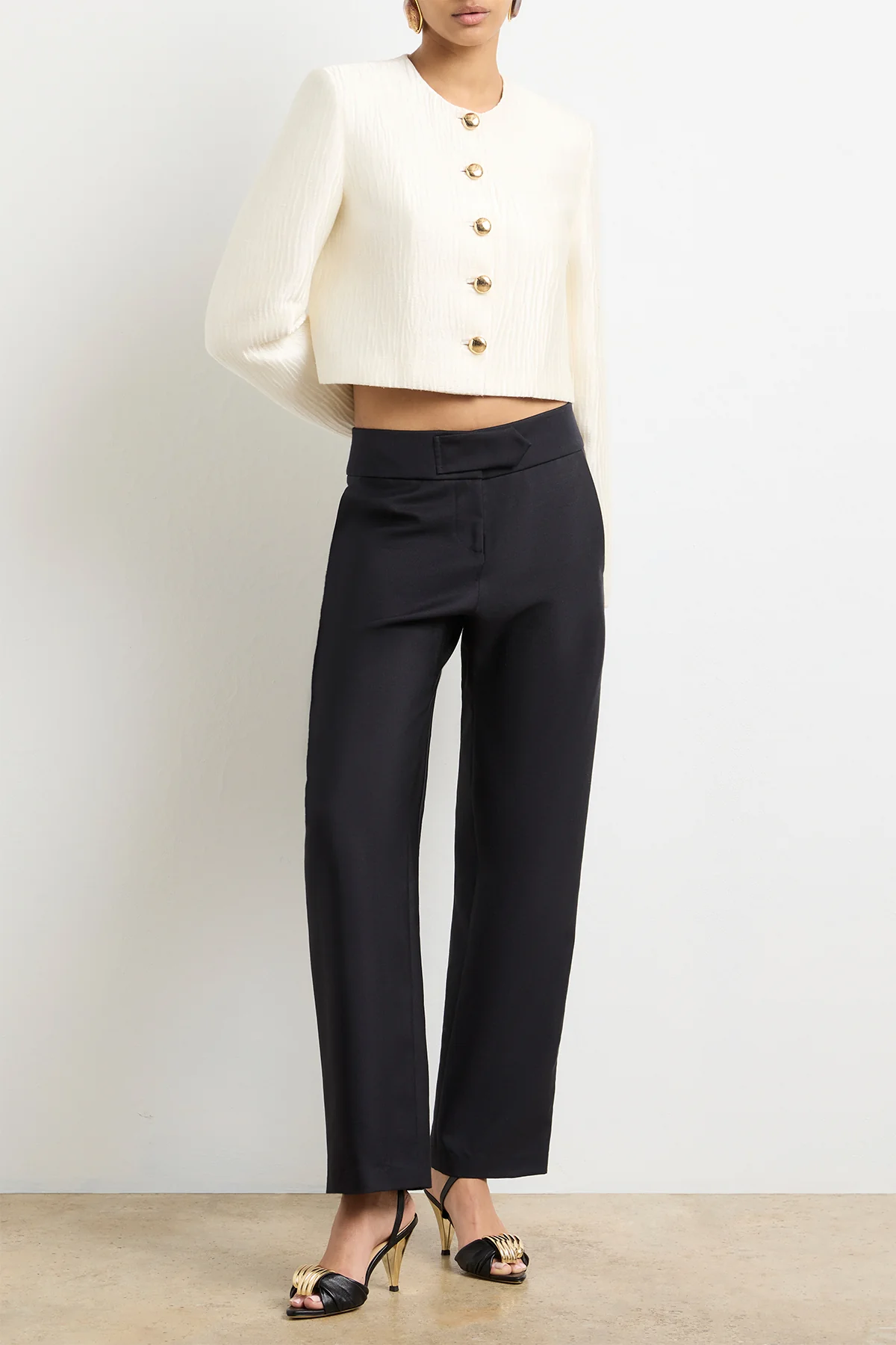 The Ryder Box Jacket in Pearl Sponge Silk - Image 3