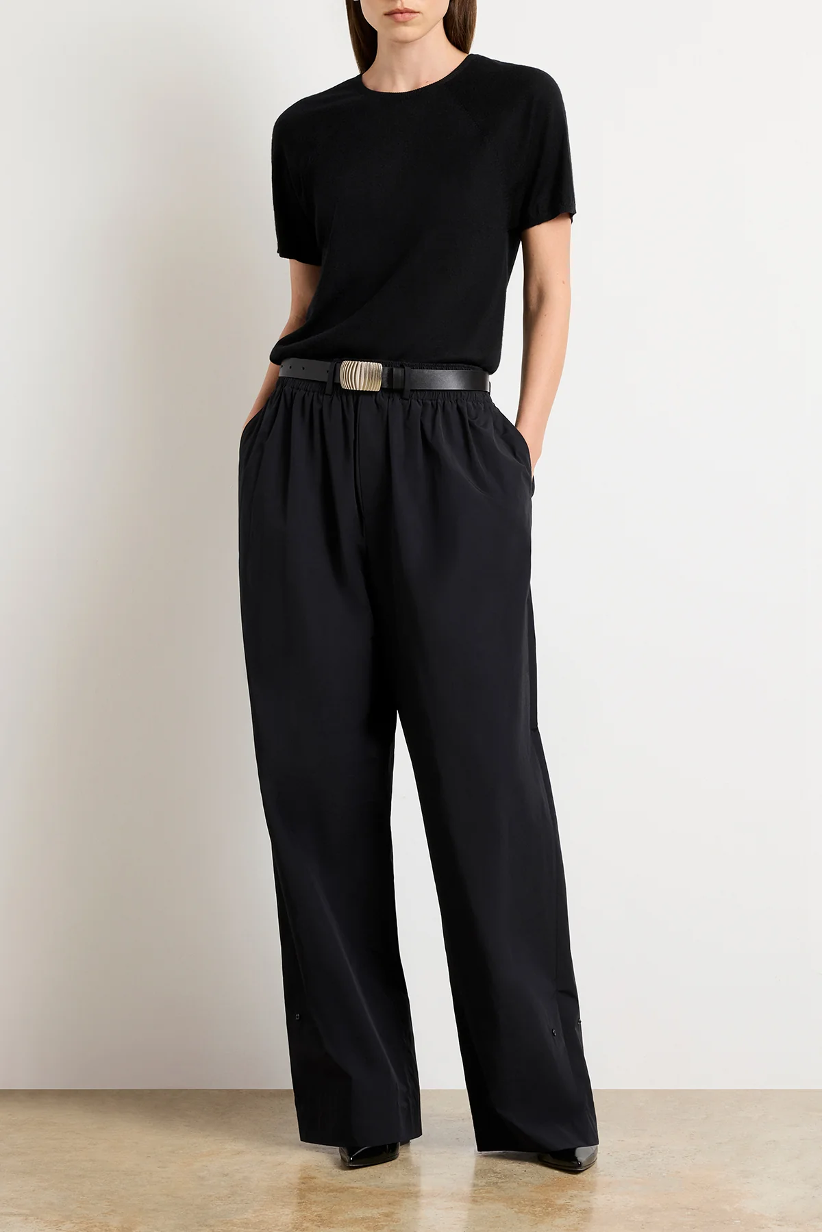 The Teagan Relaxed Track Pant in Black - Image 2