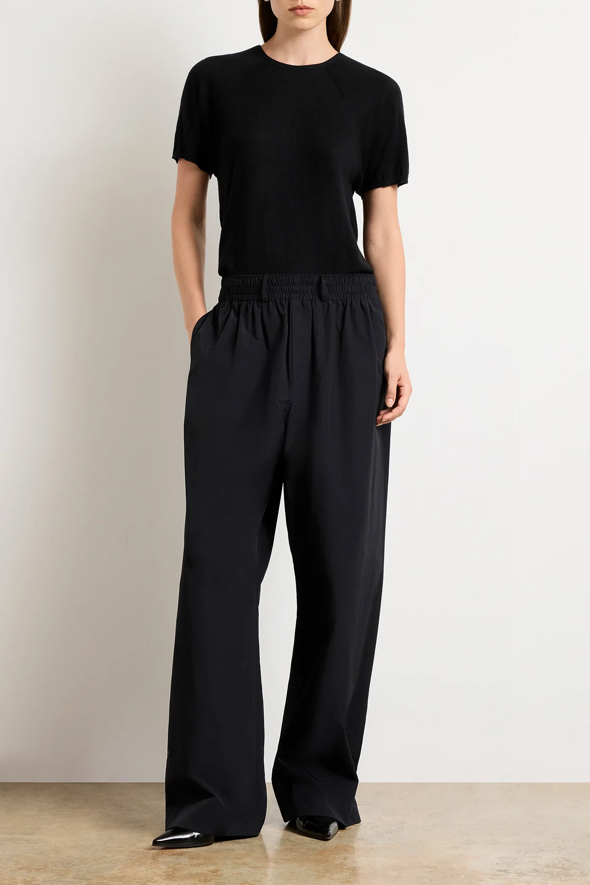 The Teagan Relaxed Track Pant in Black - Image 3