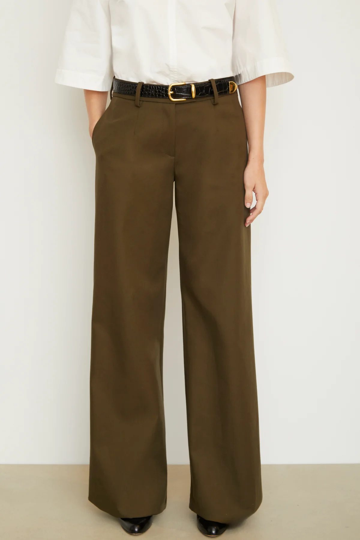 The Tenley Trouser in Olive - Image 3