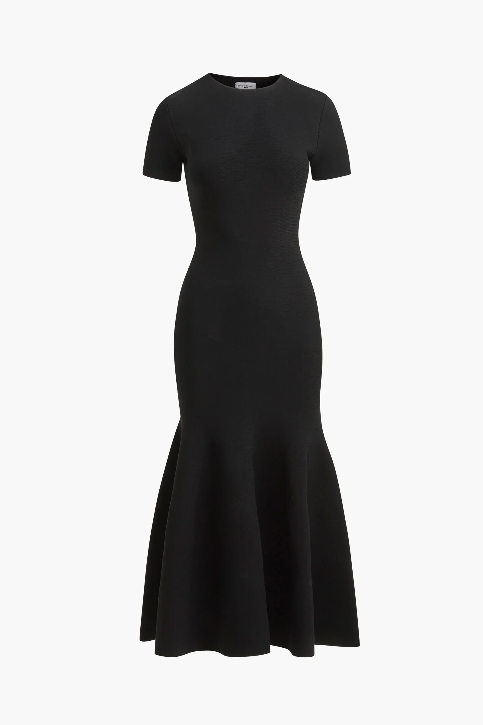 The Willa Knit Dress with Trumpet Skirt in Black