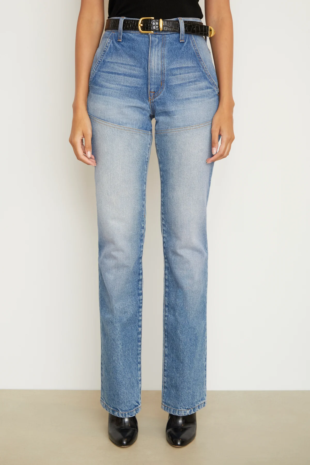The Wyatt Two Toned Denim in Indigo and Vintage Blue - Image 3