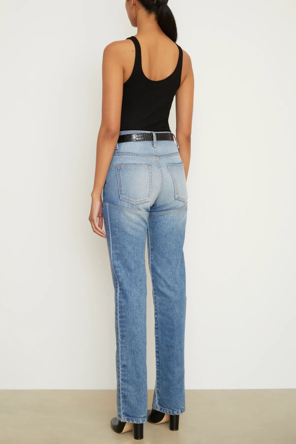 The Wyatt Two Toned Denim in Indigo and Vintage Blue - Image 4